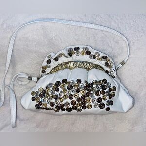 Vintage 1970s Embellished Clutch Shoulder Bag